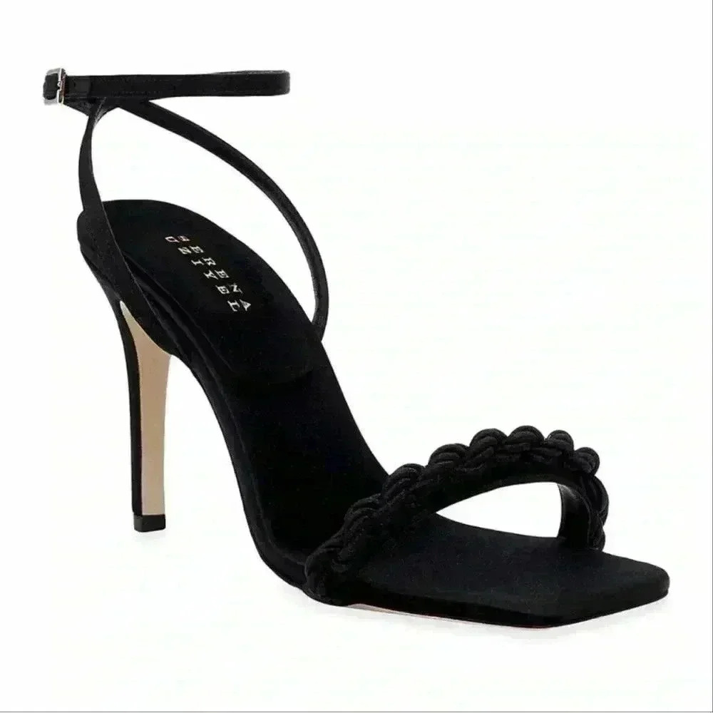 Serena Uziyel Satin Spiral Twist Sandals